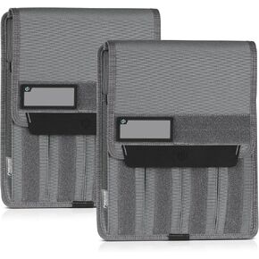 Savior Equipment Mag Buddy 2-Pack Tactical Extended Pistol Mag Pouch Hold Up to 4 Single/Double Stack Magazine, Handgun Magazine Organizer Holder Transportation Carrier, 4 of ID Patches Included