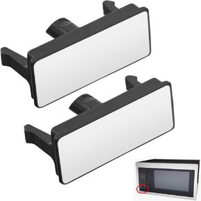 2 Pack Microwave Door Eject Button Compatible With Whirlpool Kitchenaid Electrolux, Upgraded Thickened Rectangular Door Ejector Button
