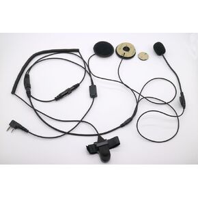 Open/Half Face Motorcycle Bike Helmet Earpiece Headset Mic Microphone Compatible Kenwood Two Way Radio Walkie Talkie TK3118 TK3130 TK3131 TK3160 TYT UV5R 2pin TK3170 TK3173 2pin