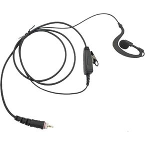 G Shape Earhook Two Way Radio Earpiece Ptt Mic Headset Walkie Talkie Headphone Compatible with Motorola clp1010e clp1080e clp 1010e 1080e(Black,Wired)
