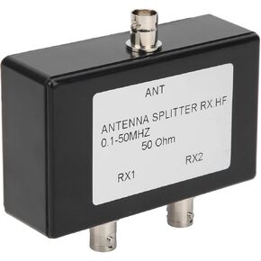 Antenna Splitter RX HF 1:50 MHz, Reliable Cable, Way Splitter, Portable Industrial Supplies with Low Voltage Support and ABS Material Power Divider with Female connectors(Lightweight Design)