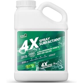 4X Non Ionic Surfactant - 32 oz, Makes 250+ Gallons - Nonionic Wetting Agent & Concentrated Surfactant Spray for Increased Product Efficacy, Ideal Spreader Sticker, No Foam Surfactant & Wetting Agent
