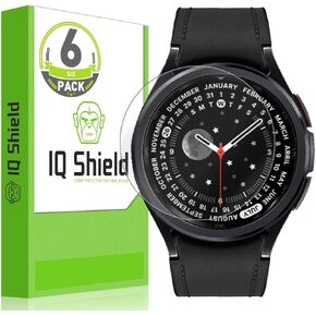 IQShield Screen Protector Compatible with Samsung Galaxy Watch 6 Classic (43mm)(6-Pack) Anti-Bubble Clear TPU Film