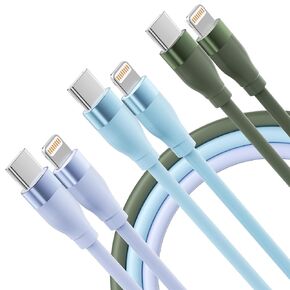 USB C to Lightning Cable 3 Pack 6FT Apple MFi Certified, iPhone Fast Charger Type C to Lightning Cord for iPhone 14 13 12 11 Pro Max Xr Xs 8 and More