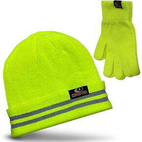 قبعات نسائية ورجالية محبوكة بضلع عاكس - قبعة صغيرة دافئة ومريحة - قبعة شتوية للجنسين in Kuwait