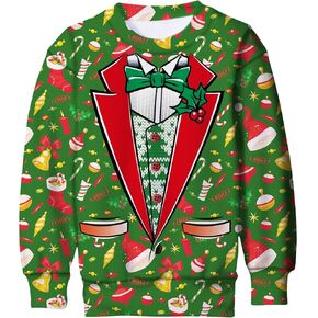 BFUSTYLE Boy Girl Ugly Christmas Sweatshirt Kids Fleece Cool Xmas Pullover 4-16 Years in Kuwait