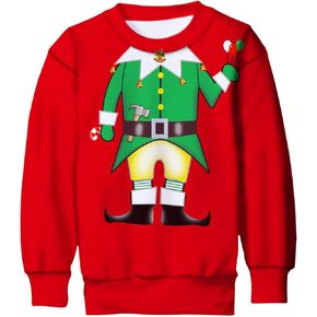 BFUSTYLE Boy Girl Ugly Christmas Sweatshirt Kids Fleece Cool Xmas Pullover 4-16 Years