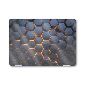 Laptop Skin Compatible with HP Spectre x360 14" (2024) - Lava Hex - Premium 3M Vinyl Protective Wrap Decal Cover - Easy to Apply | Crafted in The USA by MightySkins