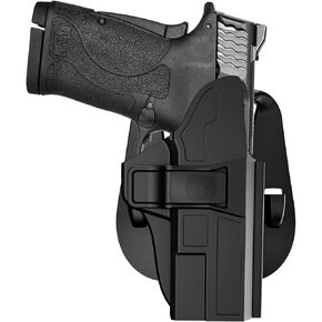 M&P Shield EZ Holster fit S&W M&P 9mm 380 Shield EZ, Smith & Wesson Performance Center M&P Shield EZ 9mm 380, Open Carry OWB Paddle Holster, Adjustable Cant & Quick Release - Right Handed