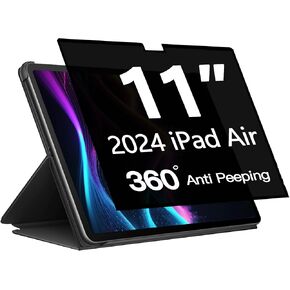 360° Privacy Screen Protector for iPad Pro 11 Inch 2024 Model M4 (5th Generation),Privacy Screen Filter Compatible for iPad Pro 11 5th Gen-Anti Blue Light Anti-Spy