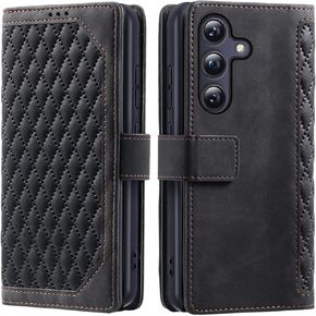 Wallet Case for Samsung Galaxy S24 Ultra 5G, with Card Slot & Kickstand, Shockproof Flip PU Leather Magnetic Full Protective S 24 24Ultra S24Ultra Phone Cover (Pink, Galaxy S24 Ultra)