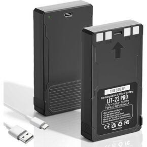 E EGOWAY 2-Pack 7000mAh Lit-22 بطاريات قابلة للشحن لكاميرا الصيد، متوافقة مع سلسلة Flex - Flex-M، Flex G-36، Flex-Plus، Flex-S، LIT-22 استبدال حزمة البطارية in Kuwait