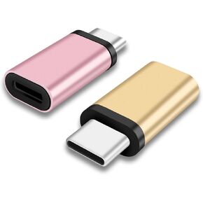 لمحول Lightning أنثى إلى USB C ذكر - 2 حزمة 3.0 موصل شاحن USB من النوع C متوافق مع iPhone 15/15 Pro/15 Pro Max/15 Plus iPad Air Google Pixel شحن نقل البيانات in Kuwait