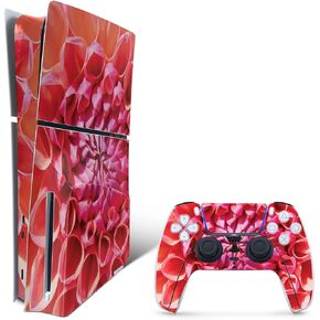 MightySkins Skin Compatible with Playstation 5 Slim Disk Edition Bundle - Mum Closeup | Protective, Durable, and Unique Vinyl Decal wrap Cover | Easy to Apply | Made in The USA