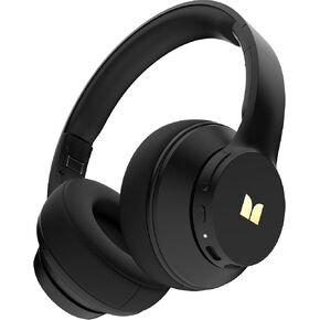 Monster Mission 100 Bluetooth Headphones, On Ear Headphones with Immersive Bass, Crystal Clear Call, 40H Playtime, Bluetooth 5.4, Comfortable Fit Wireless Headset for Travel Work (Black)