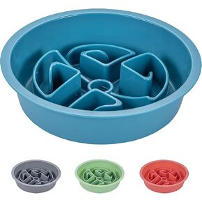 1.5 Cups Slow Feeder Dog Bowls with Non-Slip Bottom, Puppy Slow Feeder Bowl to Slow Down Eating, Cat Dog Food Puzzle Bowl Fits Raised Dog Bowl, Slow Feeder Cat Bowl for Small Medium Breed