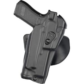 Safariland 6378RDS Automated Locking System Duty Holster, Red Dot Sight Compatible, STX Plain Black, Right Hand, Fits: Glock 17/22 Streamlight TLR 2