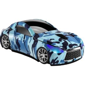 Wireless Mouse, Car Shape Mouse 2.4GHz USB, Cute Wireless Mouse 1600DPI, Ergonomic Mouse for Kids and Adult (Blue Camouflage)
