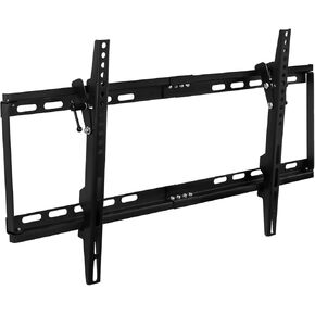 Mount-It! Slim Tilting TV Wall Mount | Low Profile Bracket for 32-65" TV | Universal VESA Compatibility up to 600 x 400mm | 130 Lbs Weight Capacity | Black