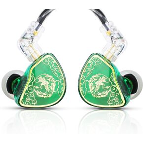 TANGZU Wan'er S.G, in Ear Headphones Wired,10 mm Dynamic Driver,in Ear Monitor,Gaming Earbuds,IEM Earphones,with 0.78mm 2 Pin Detachable Cable (Green)