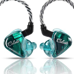 10mm LCP Liquid Crystal Polymer Dynamic Driver IEM Earphones,in Ear Monitor,Earbuds with Microphone,3.5mm inears Headphones,iems for Gaming (Blue(with Mic)