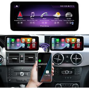 Road Top Android 13 Car Radio Touchscreen 12.3" Car Stereo for Mercedes Benz GLK Class X204 2009-2015 Year,Support Wireless Carplay,Android Auto,Navigation,Camera