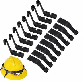 16 Pcs Hard Hat Light Clips Hard Hat Accessories for Headlamp, Anti-slip Stable Hardhat Headlamp Light Clips