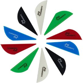 36 Pack Arrow Vanes 2 Inch, Multiple Colors Arrow Fletching Jig, Archery Fletches for Youth Beginner, Plastic DIY Arrow Feathers Hunting Targeting Arrows Accessories