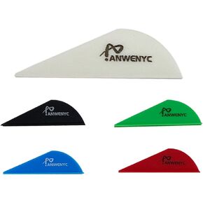 36 Pack Arrow Vanes 2 Inch, Multiple Colors Arrow Fletching Jig, Archery Fletches for Youth Beginner, Plastic DIY Arrow Feathers Hunting Targeting Arrows Accessories