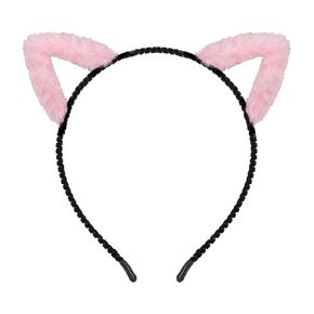 WHAVEL Cat Ears Black Cat Ears Headband Cute Fur Fox Ears Cat Headband Plush Animal Ears Headband Costume Cosplay Cat Costume Party Supplies Halloween