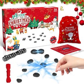 Magnetic Chess Game, Christmas Magnetic Chess Game with Stones, Magnet Game with String and Storage Bag, Magnetic Board Games, Tabletop Board Games Games Family Board Games for Kids & Adults