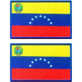 Antrix 2 Packs Venezuela Flag Tactical Patch | Clear Digital Printing Color | Military Hook and Loop Venezuelan Emblem | Used for Hats, Backpack, Vest, Coat,Work Uniform, Team Activity Clothes