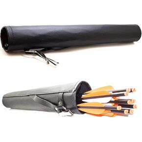 Southland Archery Supply SAS Leather Tube 17" Hip Quiver Arrow Holder with Belt Clip
