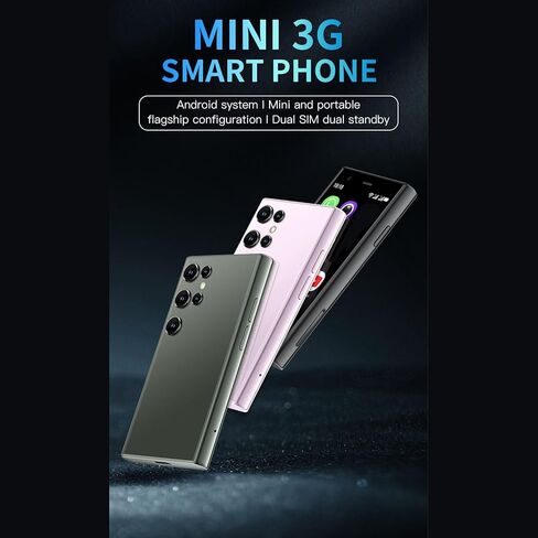 Compact Mini Smartphone 3.0 Inch 2GB 16GB ROM 3G Pocket Cell Phone with 0.3MP Front Camera and 2MP Rear Camera for8.1 (Black) in Saudi Arabia