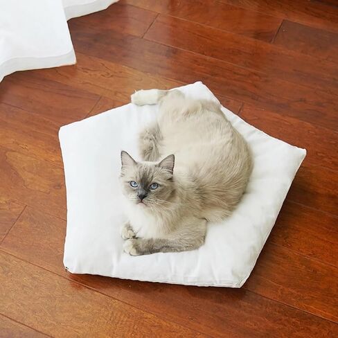 Dog Bed Tent,Portable Pet Tent for Cats or Small Dogs,Removable & Washable,Indoor Dog House with Thick Cushion,Cat Tents for Indoor Cats,Soft,Cozy,Pet Teepee,Dog Cabana Outdoor(White&Black) in Kuwait