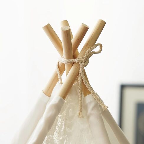 Dog Bed Tent,Portable Pet Tent for Cats or Small Dogs,Removable & Washable,Indoor Dog House with Thick Cushion,Cat Tents for Indoor Cats,Soft,Cozy,Pet Teepee,Dog Cabana Outdoor(White&Black) in Kuwait