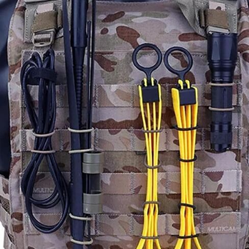 Tactical Gear Holder Clip Molle Web Dominator Elastic Strings Buckle 10pcs for Tactical Backpacks Molle Bags in Saudi Arabia