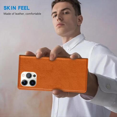 ZZXX for iPhone 15 Pro Max Wallet Case with [RFID Blocking] Card Slot Stand Strong Magnetic Leather Flip Fold Protective Phone Case for iPhone 15 Pro Max Case Wallet(Brown-6.7 inch) in Saudi Arabia