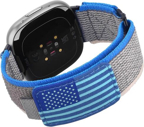 KOREDA Compatible with Fitbit Versa 3/Fitbit Versa 4/Fitbit Sense/Sense 2 Bands for Women Men, Adjustable Stretchy Elastic Braided Nylon Sport Strap for Fitbit Smartwatch in Kuwait
