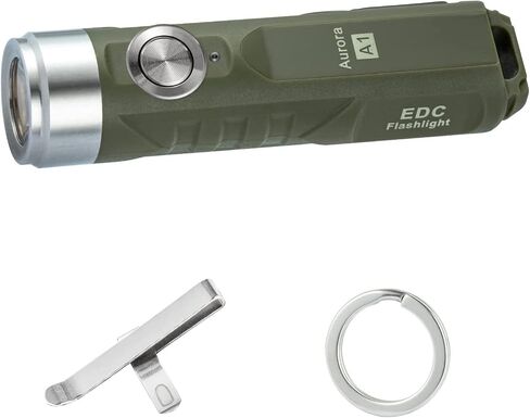 RovyVon Aurora A1 G4 Keychain Flashlight, Max 650 Lumen Super Bright with EDC Mini Size, 5 Mode Easy Use, USB-C Rechargeable, Waterproof, Perfect for Camping Emergency Outdoor(ArmyGreen) in Saudi Arabia
