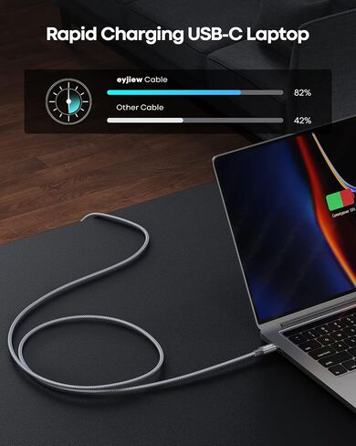 USB C to USB C Cable 12 FT, 2-Pack 60W PD Type C to C Cord Long in Saudi Arabia