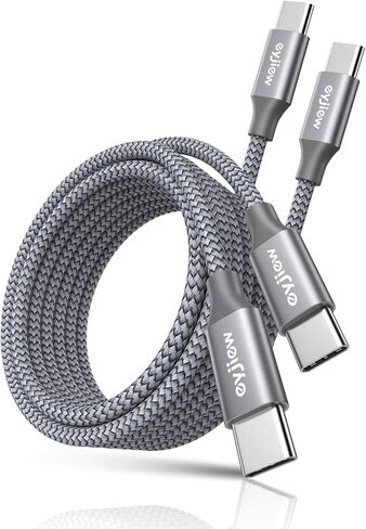 USB C to USB C Cable 12 FT, 2-Pack 60W PD Type C to C Cord Long in Saudi Arabia