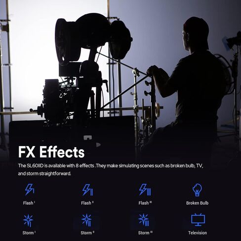 Godox SL60 SL60IID 70W LED فيديو ضوء، CRI96+ TLCI97+ 5600±200K، مدمج 8 تأثيرات FX، التطبيق/جهاز التحكم عن بعد لضبط السطوع، مصباح LED للتركيب على Bowens لتسجيل الفيديو والتصوير في الهواء الطلق in Saudi Arabia