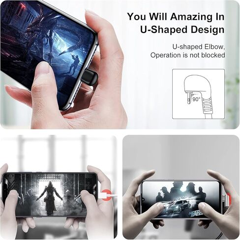 3 عبوات شاحن iPhone 90 درجة بطول 6 أقدام، سلك إضاءة طويل معتمد من Apple MFi بطول 6 أقدام، كابل شحن iPhone بزاوية قائمة من النايلون بطول 6 أقدام لهاتف Apple iPhone 14 Pro Max/13 Pro/12/11/11Pro/11Max/XS/XR/8 in Kuwait
