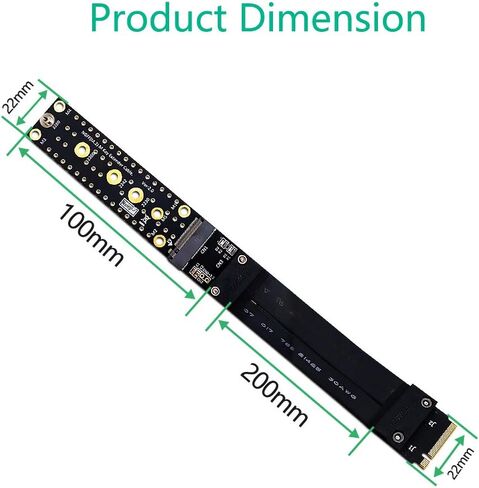 Sintech M.2 NVME Extender,NGFF M-Key PCIe 3.0/4.0 SSD Extention Card with High Speed Soft-PCB Cable 20CMS in Saudi Arabia