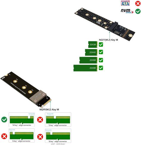 Sintech M.2 NVME Extender,NGFF M-Key PCIe 3.0/4.0 SSD Extention Card with High Speed Soft-PCB Cable 20CMS in Saudi Arabia
