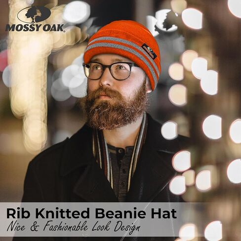 قبعات نسائية ورجالية محبوكة بضلع عاكس - قبعة صغيرة دافئة ومريحة - قبعة شتوية للجنسين in Kuwait