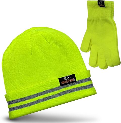 قبعات نسائية ورجالية محبوكة بضلع عاكس - قبعة صغيرة دافئة ومريحة - قبعة شتوية للجنسين in Kuwait