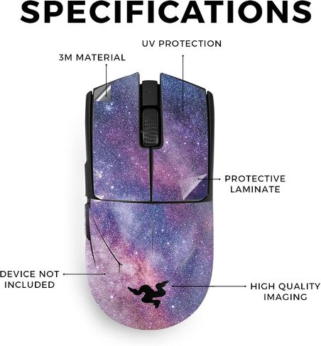غلاف الماوس متوافق مع Razer Viper V3 Pro - عنابي صلب - غطاء لاصق واقٍ من الفينيل الفاخر 3M - سهل الاستخدام | صُنع في الولايات المتحدة الأمريكية بواسطة MightySkins in Saudi Arabia