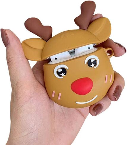 ICI-Rencontrer Compatible with Earbuds Case Airpods 1 & 2, Kids Girls Women 3D Cute Christmas Tree Gifts Anti-Scratch Wireless Earphone Protector in Kuwait